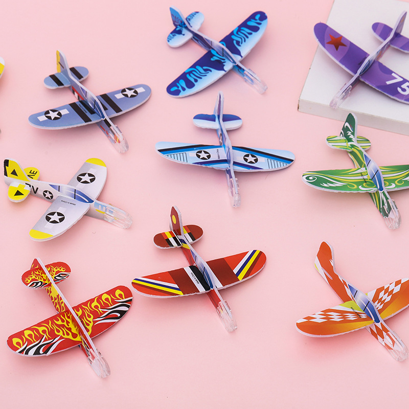 Mini Hand Throw Small Aircraft Foam Color Children's Toy Aviation Model Stall Gift Kindergarten Cross-Border