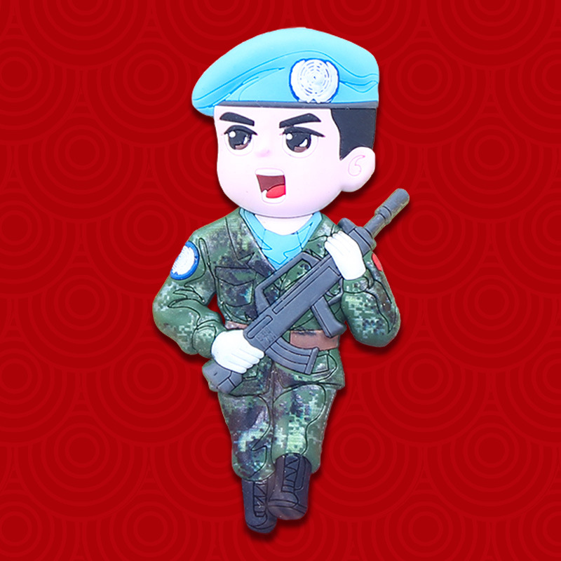 红色革命文化主题文创产品爱国爱党军人系列冰箱贴文创特色纪念品