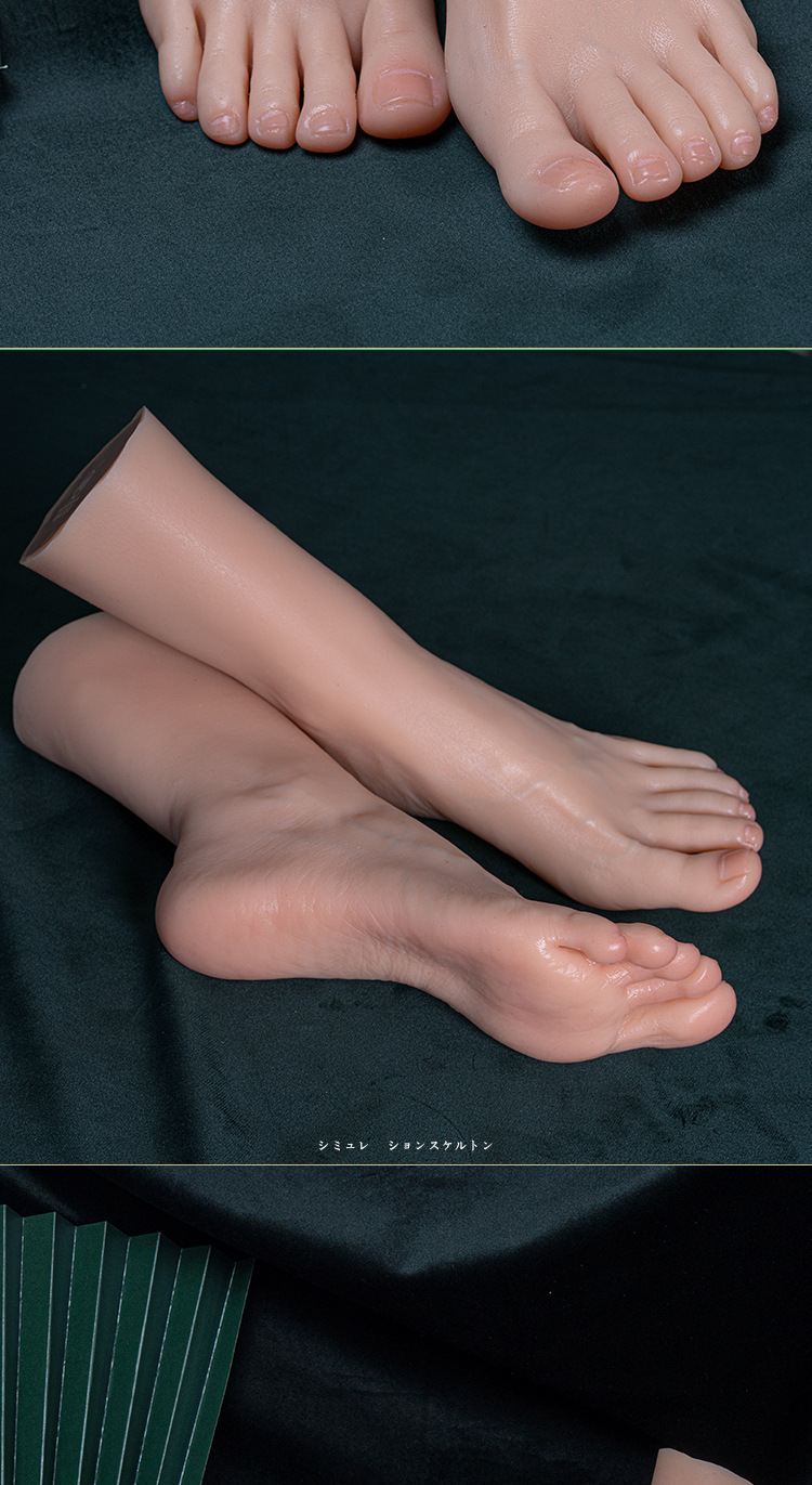 仿真足模真人倒模脚模假脚展示美甲服装道具硅胶脚模型tg3721