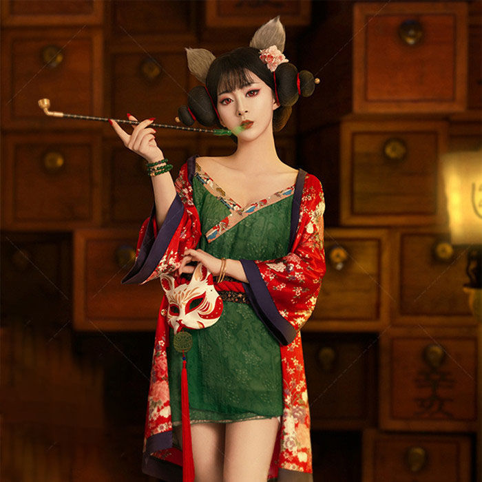 白蛇缘起cos服狐狸狐妖小狐狸精宝青坊主万圣节cosplay服装女现货