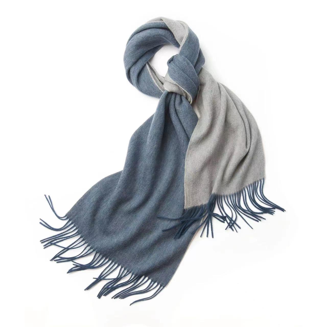 2022 Autumn and Winter New Double-Sided Two-Color% Cashmere Scarf Women's High-Grade Versatile Scarf Skin-Friendly Warm Scarf