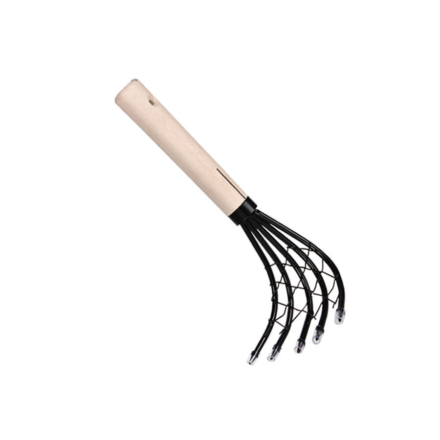 全钢五齿耙子树叶收集用耙 沙滩耙工具梳草耙