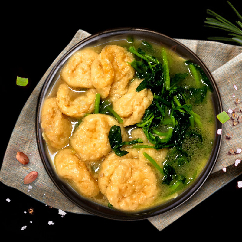 罗定皱纱鱼腐 火锅麻辣烫食材罗定鱼腐 油炸豆泡绸纱鱼腐 1kg*5包