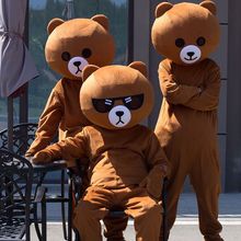 网红大头熊人偶服装布朗熊皮卡丘可妮兔玩偶服熊活动套装