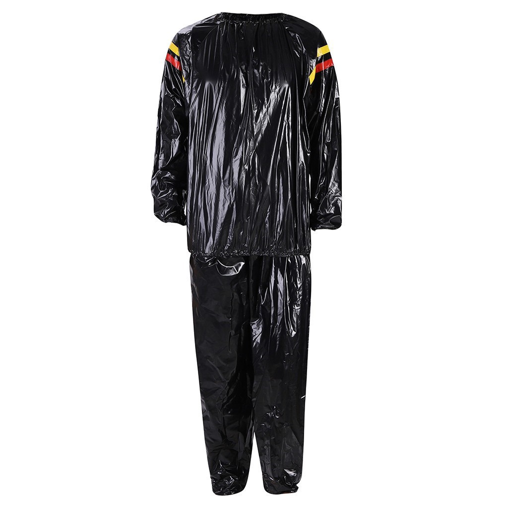 In Stock Cross-Border Sports Exercise Sweat Sportswear Men and Women Violently Sweat Suit PVC Sauna Clothes Workout Clothes Suit