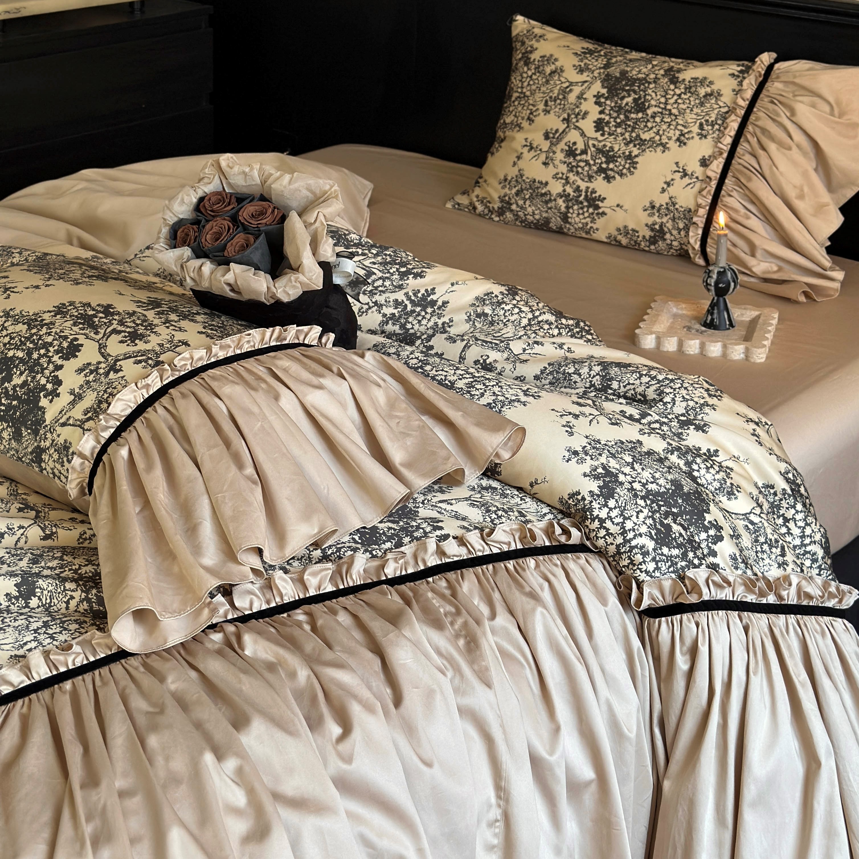 d4q8奔赴罗马|100支法式复古四件套长绒棉浪漫花边被套-阿里巴巴