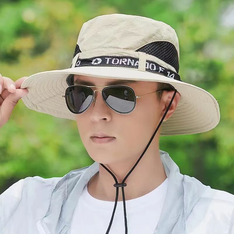 Hat Men's Sunhat Outdoor Summer Sun Protection Travel Leisure Korean Fisherman Hat Men's Mountaineering Fishing Sun Hat