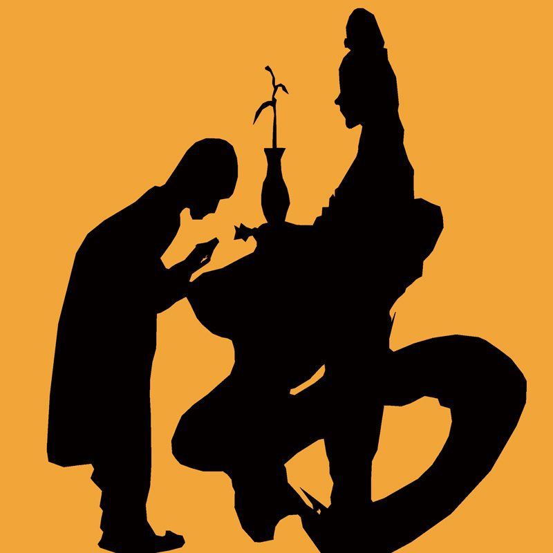 佛字中堂三联挂画佛院佛堂禅房寺庙结缘观音心经墙壁装饰卷轴字画