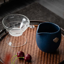 陶瓷茶具公道杯茶漏套装分茶器一体分茶杯玻璃装茶器公平杯公道杯