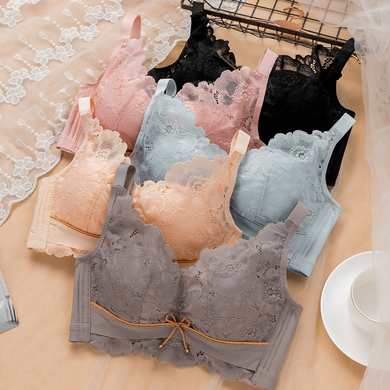 新款婴儿棉时尚都市无磁无钢圈全罩杯丽人文胸调整型收副乳内衣女