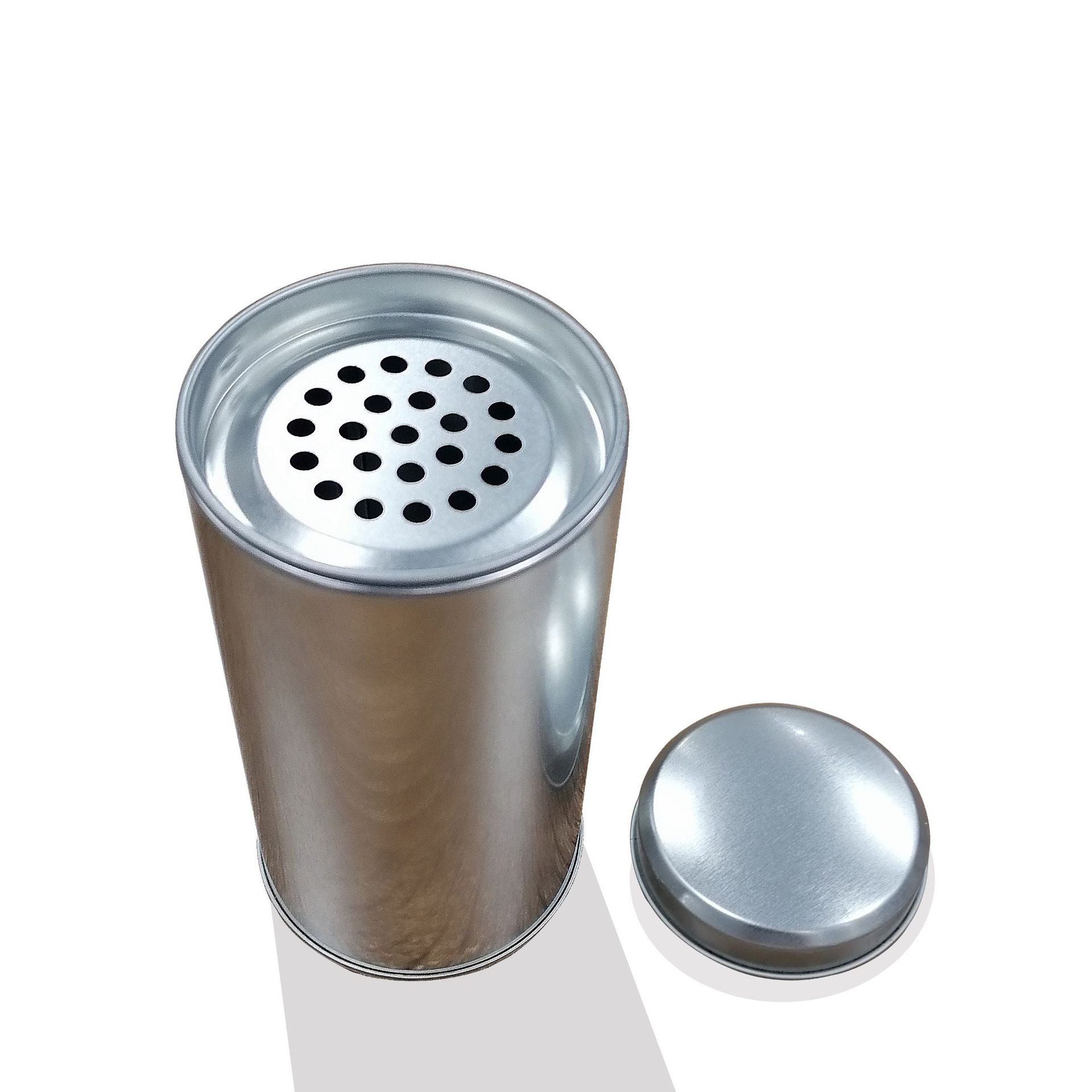 厂家批发圆形马口铁保健粉食品罐 圆形金属调料粉罐 药品粉末罐子