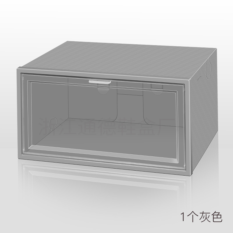 Transparent Pp Plastic Flip Storage Shoe Box Wholesale Shoe Cabinet Shoes Storage Box Foldable Air Jordan Sneakers Shoe Box Shoe Rack