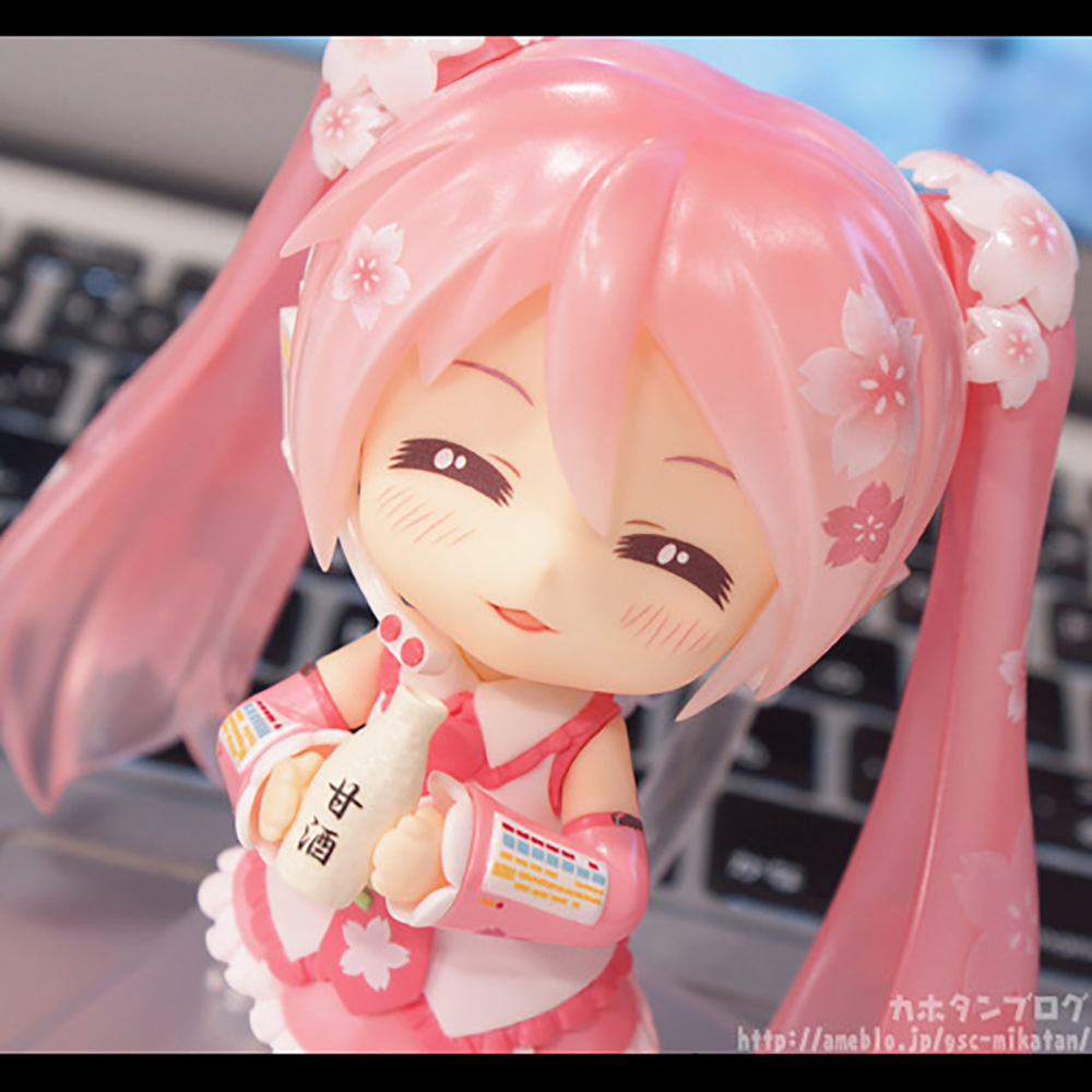 初音未来 q版黏土 2015樱花初音 #500 可换脸 盒装手办动漫模型