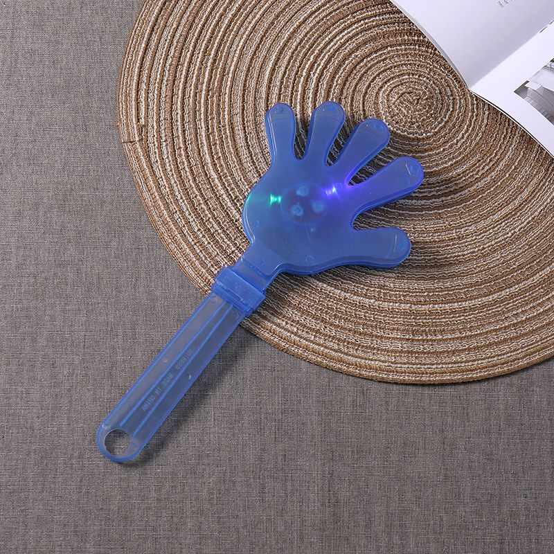 Cross-Border Hot Colorful Toy Small Hand Racket Palm Atmosphere Cheering Props Luminous Festival Clapping Device Applause Device Palm Racket