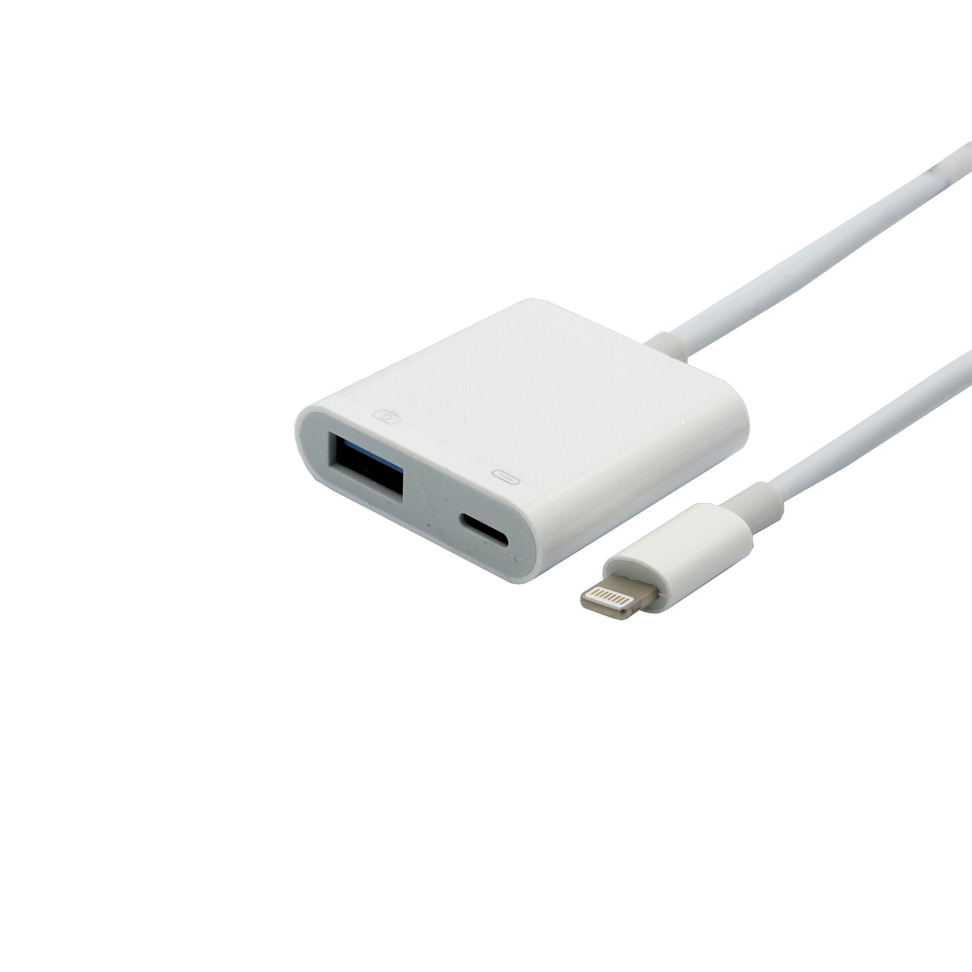 双usb加lightning充电otg线适用苹果otg转接线连钢琴u盘鼠标键盘