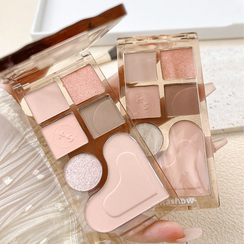 Kakashow Romantic Collector Comprehensive Plate Shimmer Matte Sequin Eyeshadow Blush Highlight Crouching Silkworm Makeup Palette