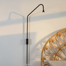北欧设计师壁灯法式高级感酒店卧室床头简约样板间卧室长杆阅读灯