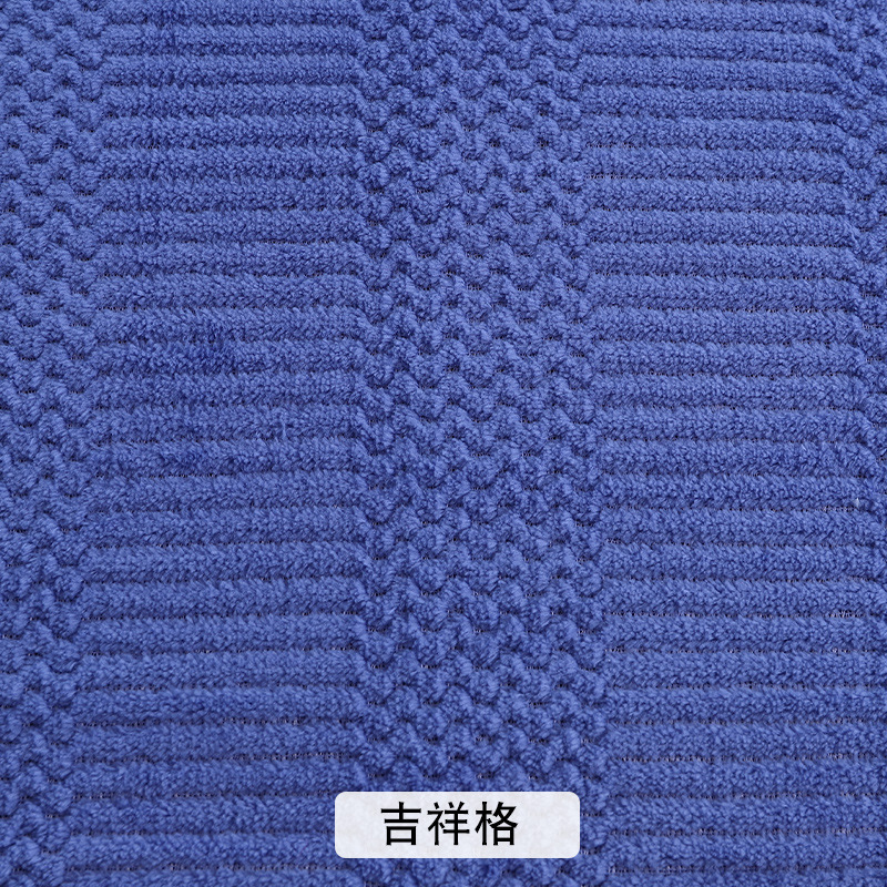 Factory Wholesale Warp Knitted Coral Velvet Towel Thickened Absorbent Soft Lint-Free Auspicious Grid Face Washing Present Towel