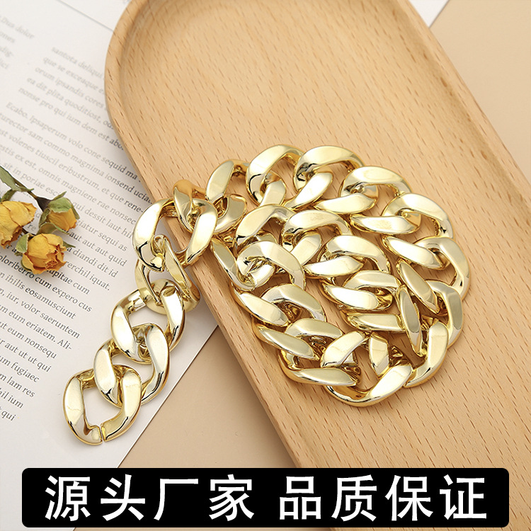 Open Chain Acrylic Chain Buckle Plating Broken Ring KC Gold DIY Assemble Clearomizer Chain Luggage Phone Chain