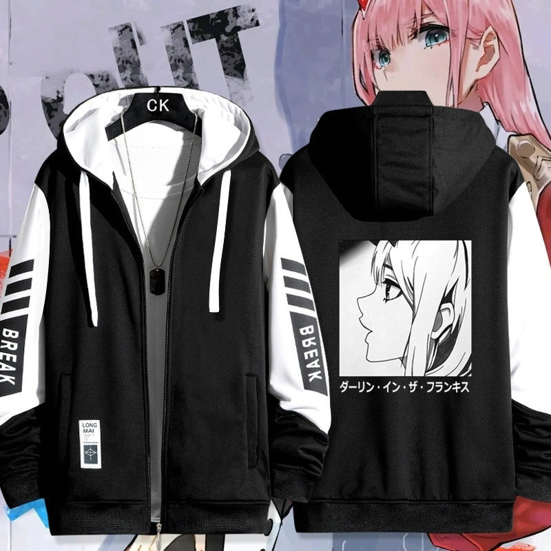 darling in the franxx国家队02连帽夹克动漫衣服男女卫衣cos外套
