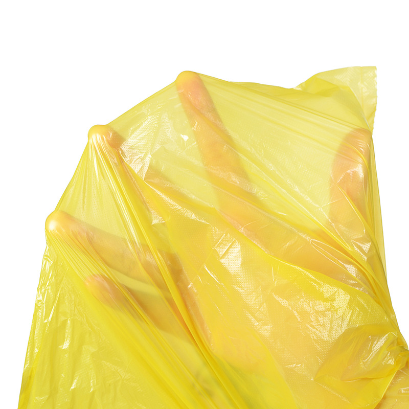 加厚黄色医用穿绳式塑料袋 束口医疗废物包装袋 抽绳医疗垃圾袋