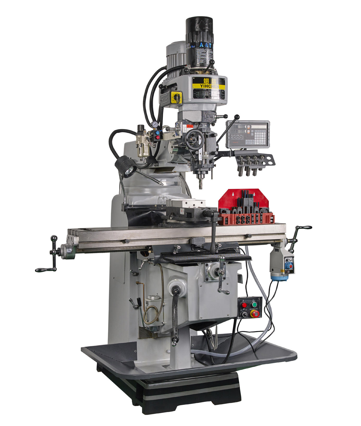 定制炮塔铣床摇臂铣床yc-e3e4e5可加高加长行程水冷却自动进刀