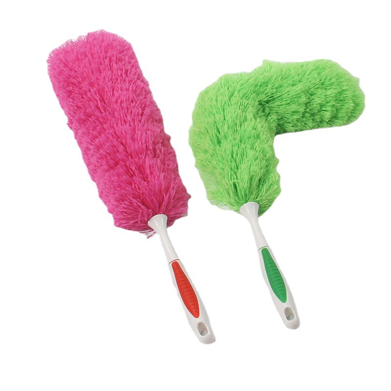 Factory Direct Sales Household Dust Remove Brush Flexible Washable Cleaning Cleaning Gadget Rubber Handle Fiber Duster