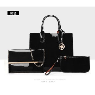 Cross-Border 2023 New Fashion European and American Style Women's Shoulder Crossbody Portable Large Capacity Child and Mother Patent Leather Women Bag Wholesale