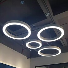 圆形圆环吊灯工业风圆圈灯led现代简约酒店大堂工程环形灯具