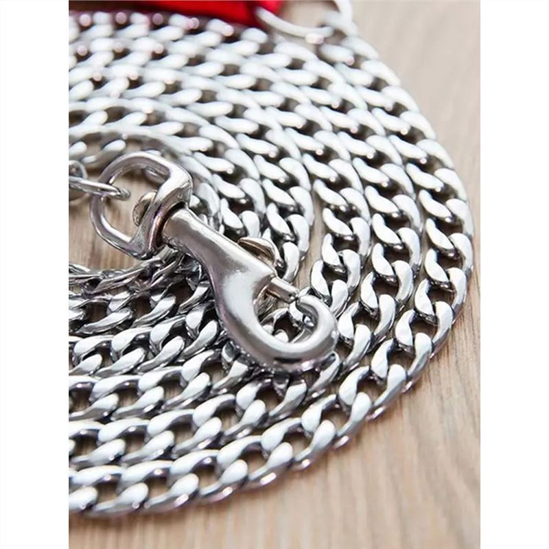 狗狗牵引绳大狗铁链项圈狗链子铁的防咬断小型中大型犬拴狗链脖套