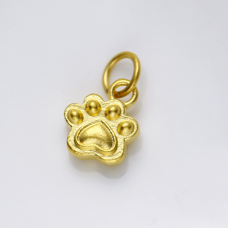 黄金小脚丫吊坠女纯金项链坠999足金脚印3d硬金脚板金饰新款首饰