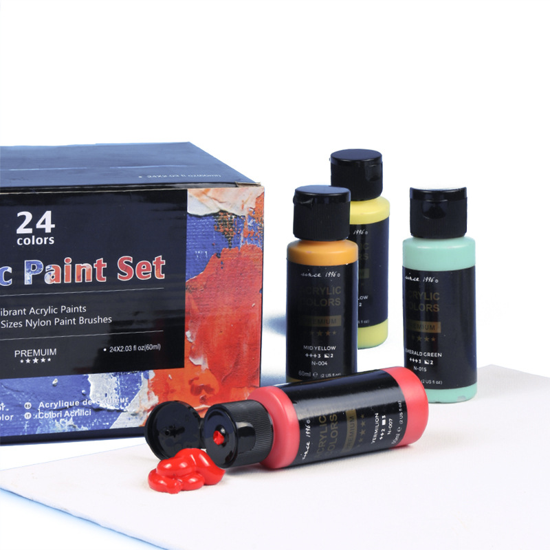 24 Colors 60ml Propylene Paint Set Amazon Single Art Painting Diy Paint Wholesale