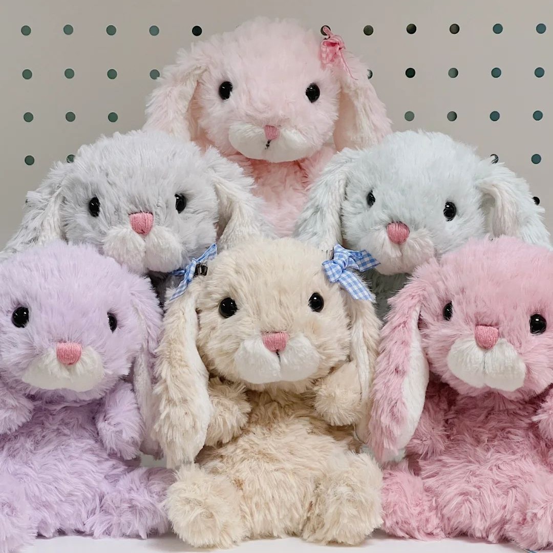 甜美小兔可爱毛绒玩偶安抚毛绒玩具公仔床头玩偶-阿里巴巴