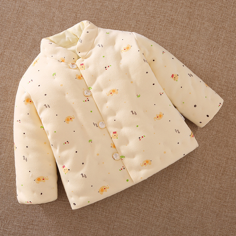 羽绒棉服2022新款保暖洋气手塞棉防污免洗儿童厚棉袄儿童手工棉衣宝宝