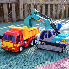 力利大号儿童沙滩玩具套装挖掘机挖机可骑挖土机钩机惯性卡车货车
