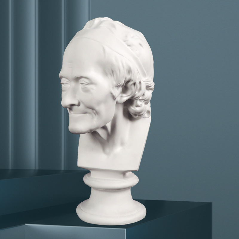 厂家直销伏尔泰头像石膏硬膜教具石膏像批发模具素描静物人物写生