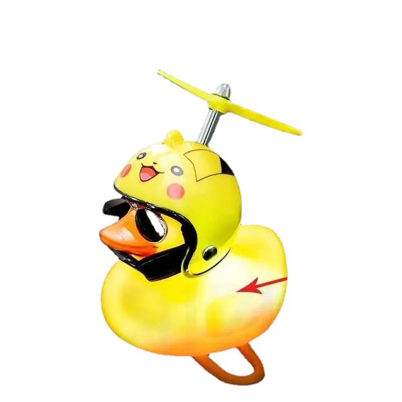 汽车饰品小黄鸭 戴头盔帽破风鸭车载摆件 网红地摊货源社会鸭