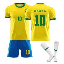 2021巴西主场10号内马尔足球儿童成人足球服训练服儿童成人套装