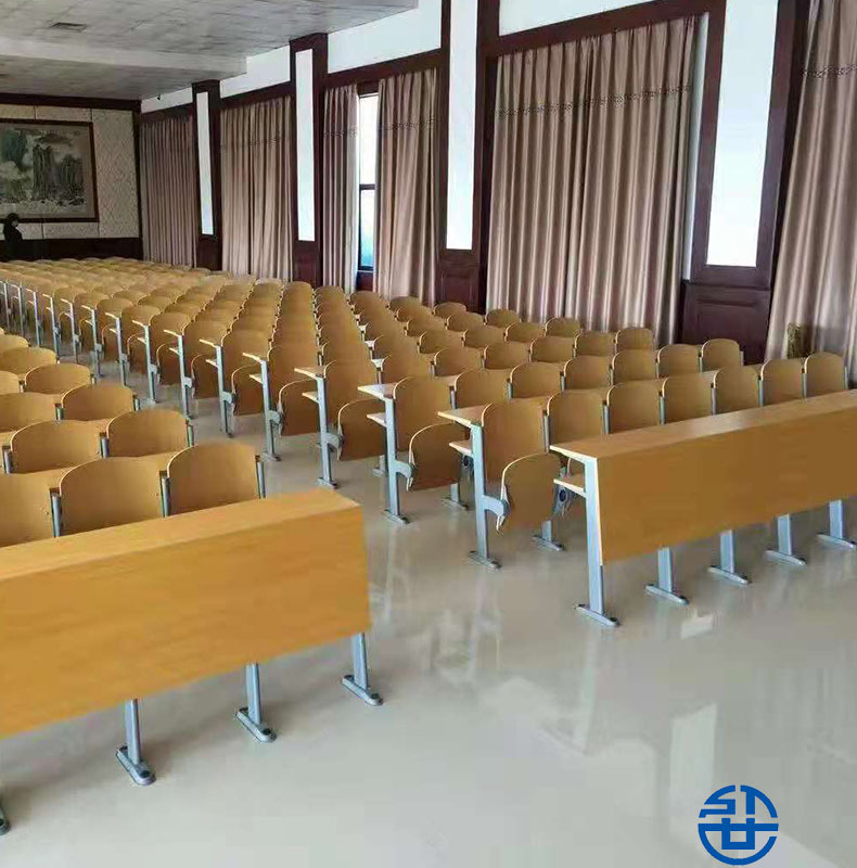 咸阳大学课桌椅多媒体教室椅学校连排座椅铝合金阶梯教室椅子厂家