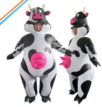Cosplay奶牛服装跨境货源节日派对搞笑服装新款波波奶牛充气服