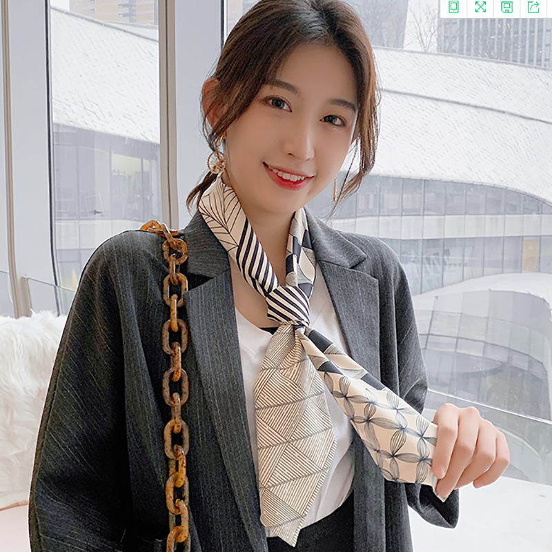 丝巾发带小长条女细窄纯色飘带百搭秋冬季绑包丝带束发带装饰围巾