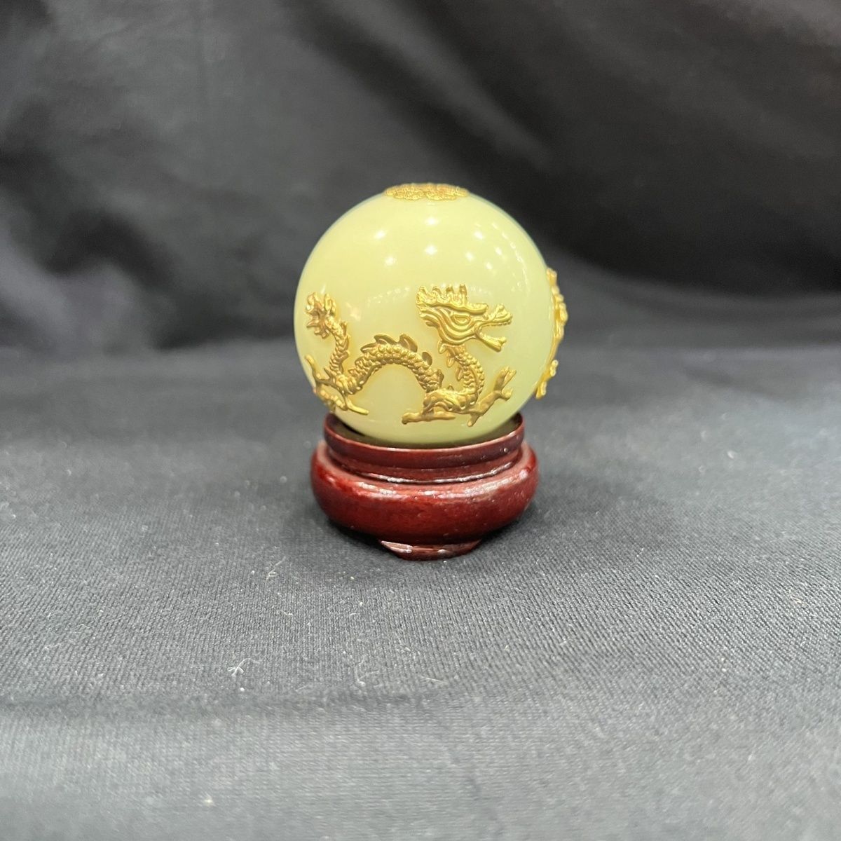 夜光镶嵌双龙夜光球玄关家具装饰夜明珠5cm轻奢高档手把件-阿里巴巴