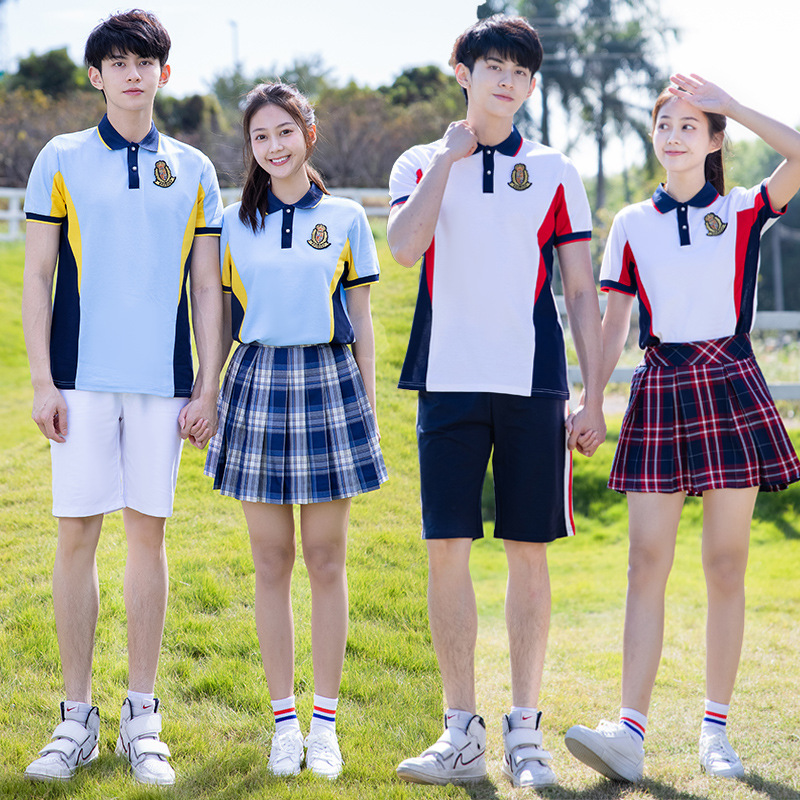 现货批发校服套装中学生初三毕业班服小学生六年级运动服高中生夏