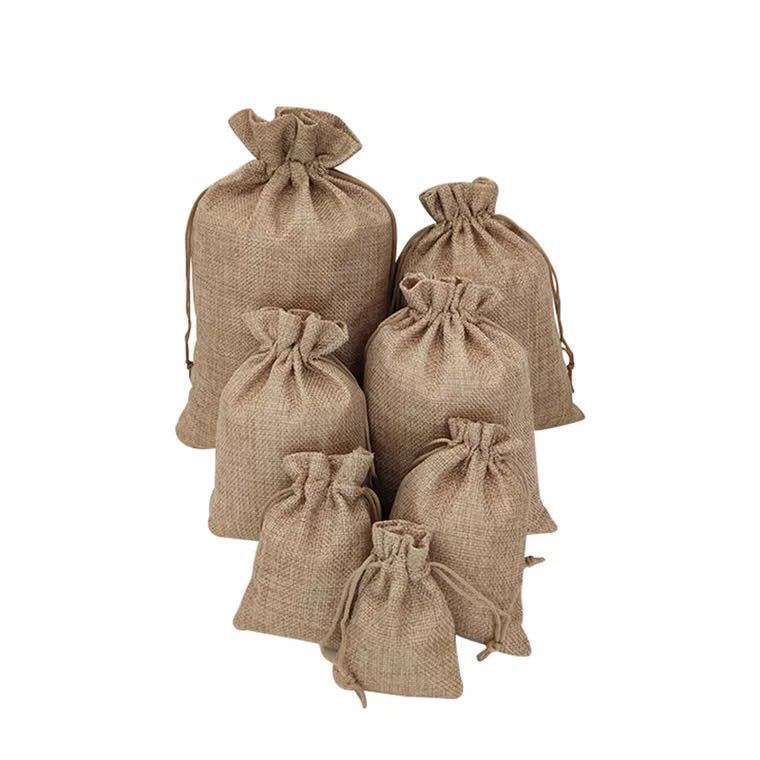 束口袋麻袋小麻袋抽绳麻包袋礼品装饰咖啡豆束口袋麻布袋