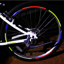 自行车反光贴 车圈装饰贴纸 夜晚骑行反光装备 反光风火轮