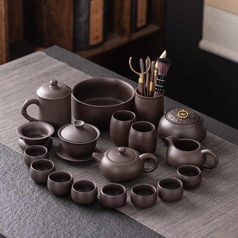 礼品批发纪念功夫茶具套装礼盒紫砂商务茶道陶瓷茶壶整套茶杯