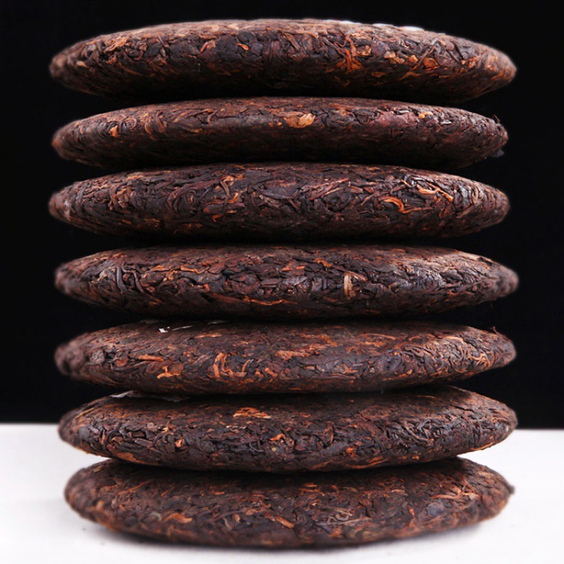 普洱茶批发云南特产普洱茶大树茶熟茶饼勐海熟茶357g普洱茶饼熟普