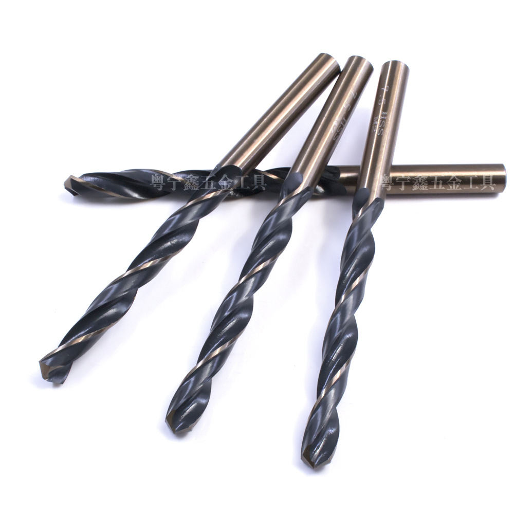 hss-6542黑槽直柄麻花钻头不锈钢模具钢铜铝板木工金属打扩孔钻咀