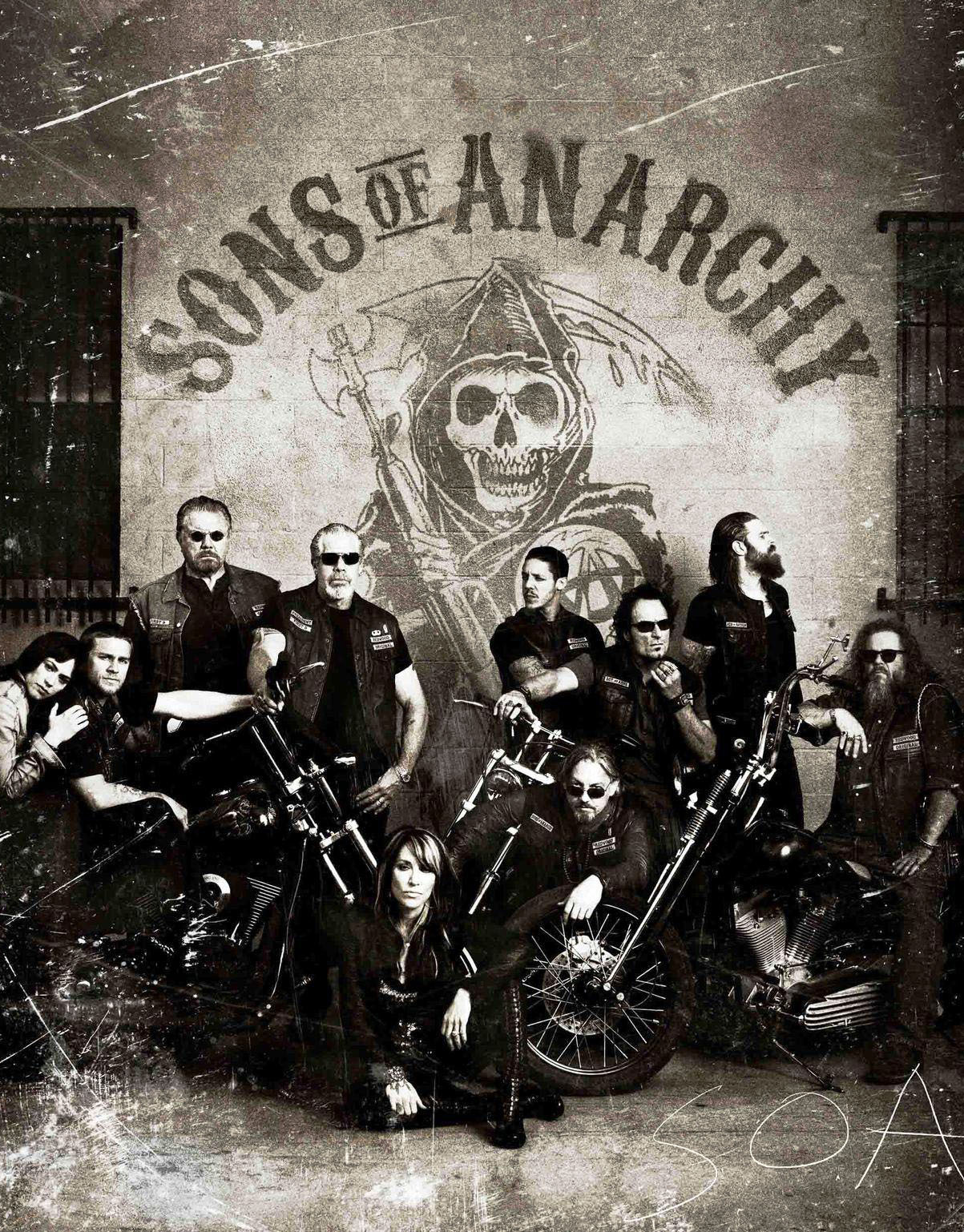 混乱之子摩托车骑手车队海报人物钻石画