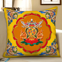 批发藏式抱枕 民族风格 唐卡靠垫 西藏布达拉宫抱枕 来图 藏